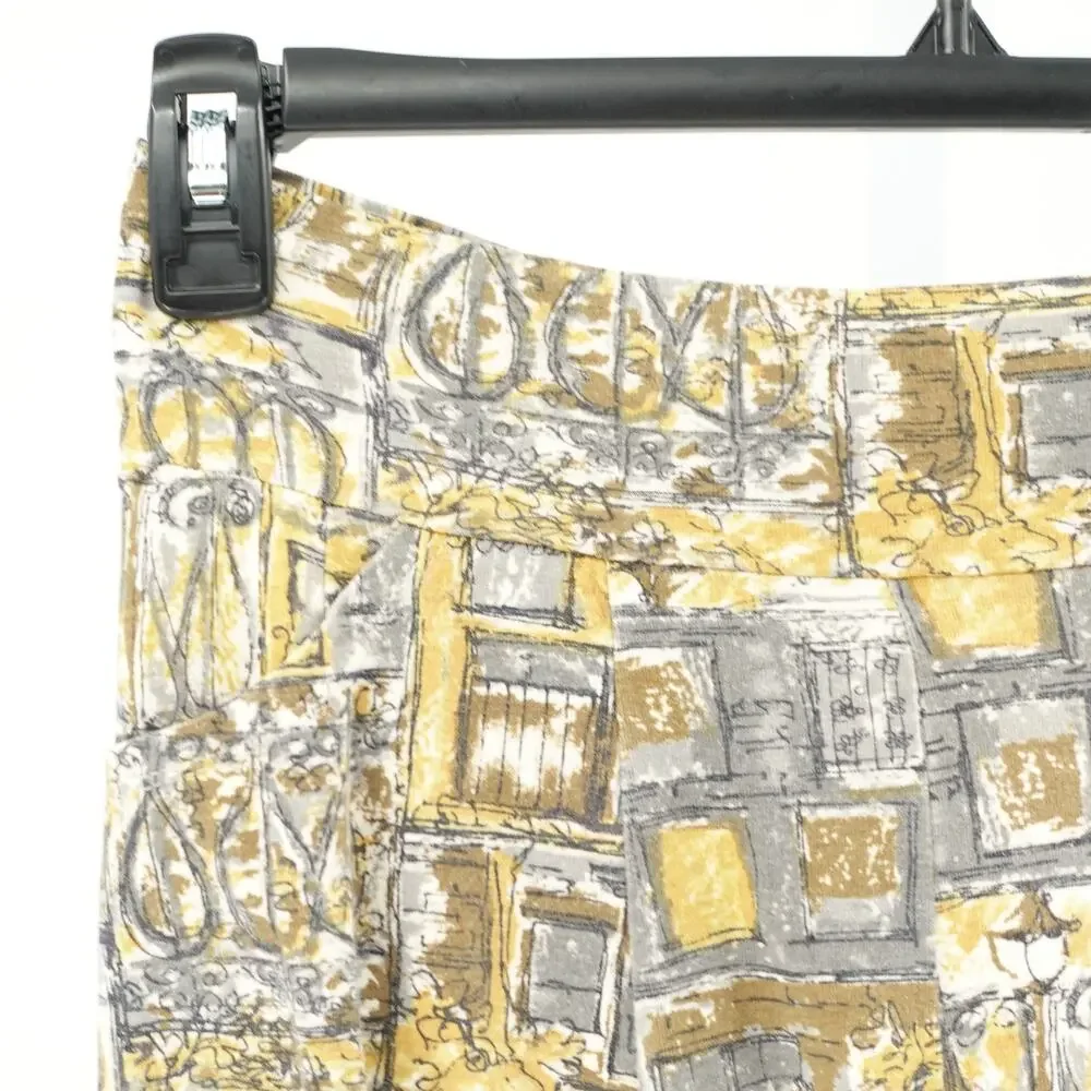 Effie's Heart Skirt‎ SZ M Pleated Hem Boho Art to Wear Maximalist Stretch Modern